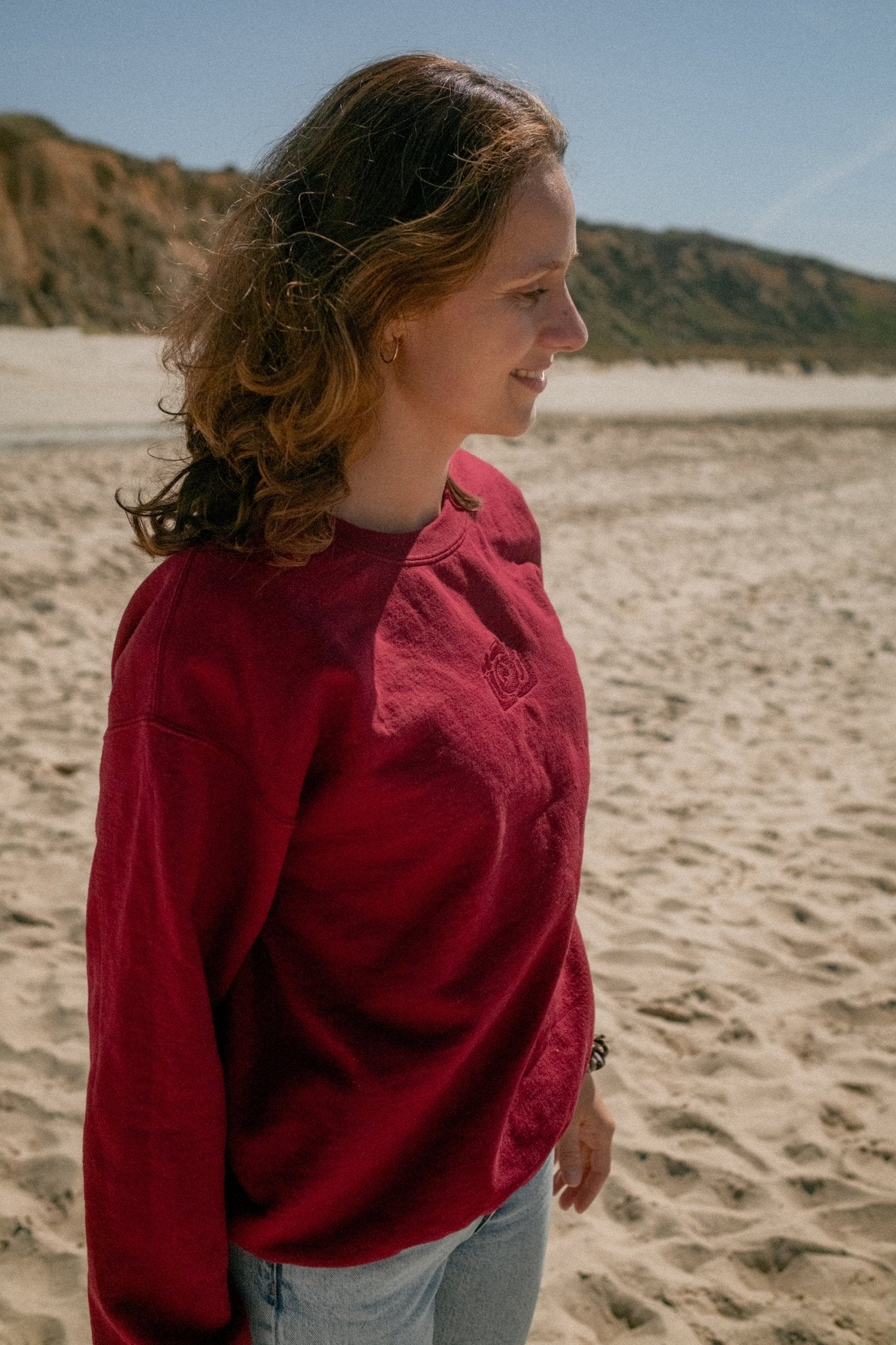 captured sweater red