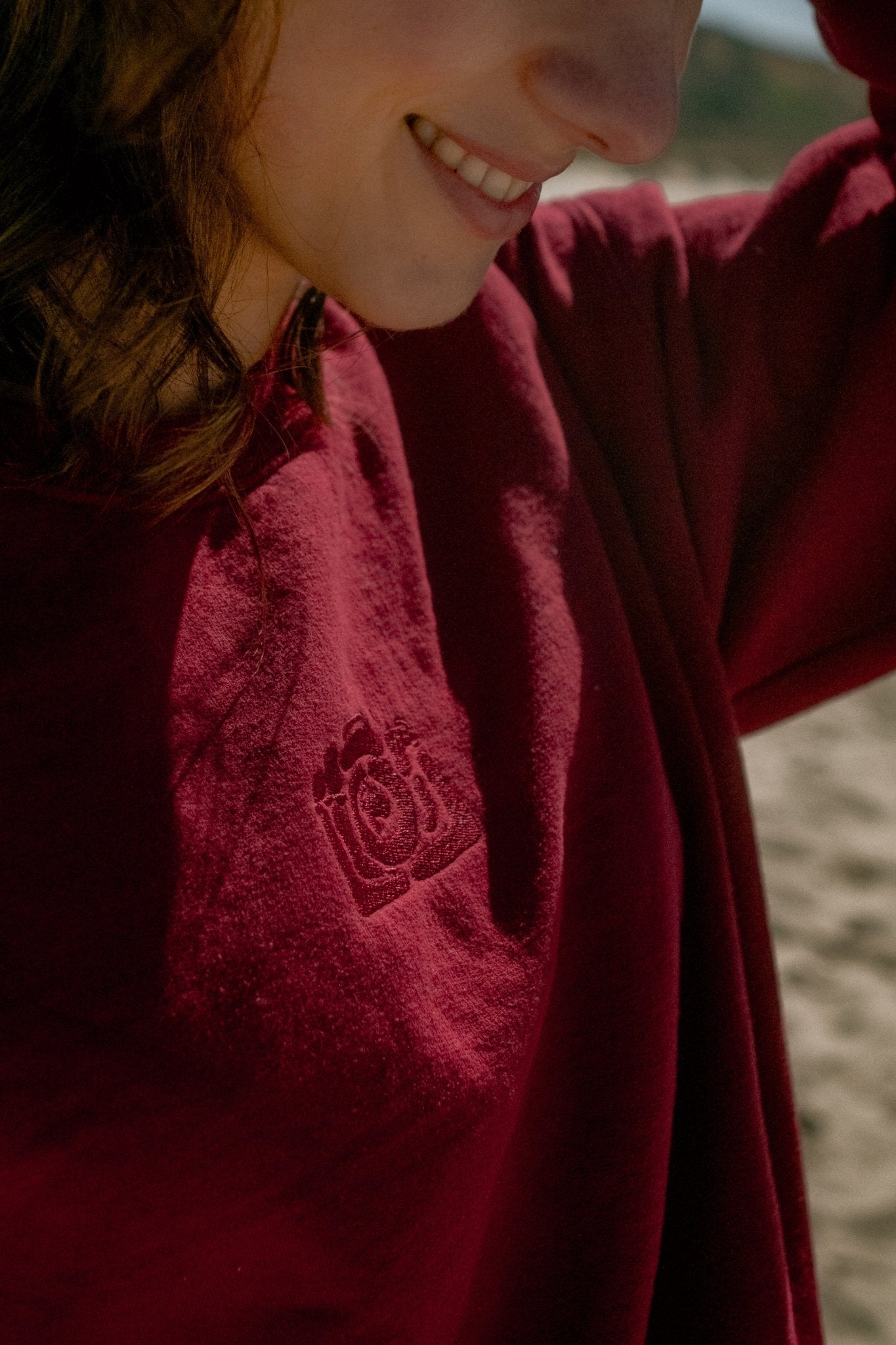 captured sweater red