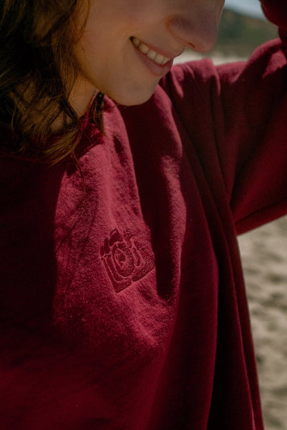 captured sweater red